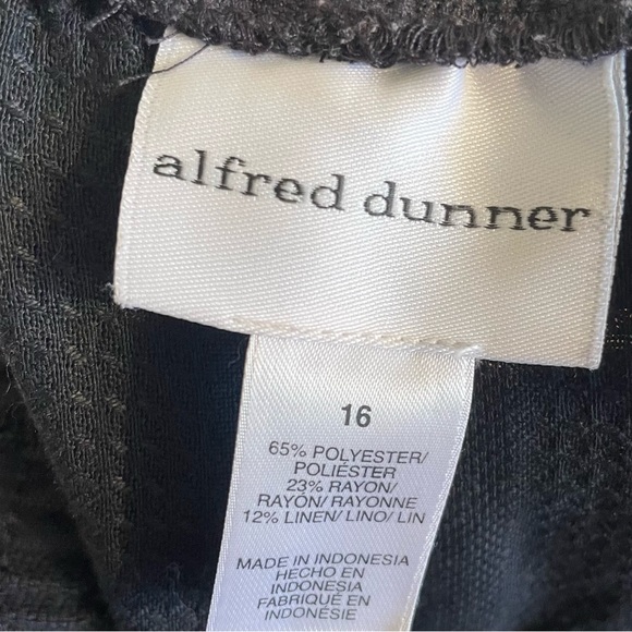 Alfred Dunner black linen blend pull on pants size 16 - Picture 11 of 12